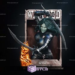 Gamora Comic Version Poster Bust Digital STL Files