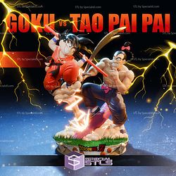 Goku Fight Tao Pai Pai Diorama Digital STL Files