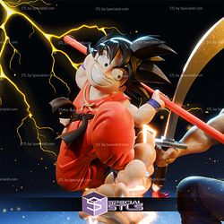 Goku Fight Tao Pai Pai Diorama Digital STL Files