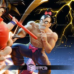 Goku Fight Tao Pai Pai Diorama Digital STL Files