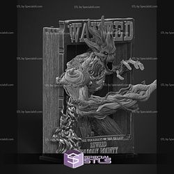 Groot Comic Version Poster Bust Digital STL Files