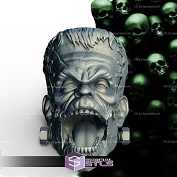 Halloween Frankenstein Head Dice Tower Digital STL Files