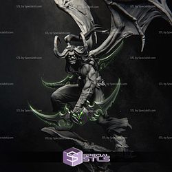 Illidan Stormrage in Battle Digital STL Files