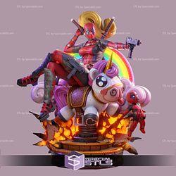 Lady Deadpool Unicorn Digital STL Files