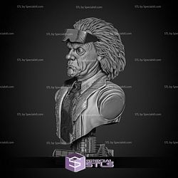 Doctor Emmett Brown Portrait Bust Digital STL Files