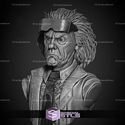 Doctor Emmett Brown Portrait Bust Digital STL Files