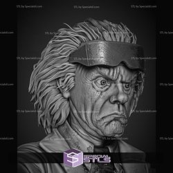 Doctor Emmett Brown Portrait Bust Digital STL Files