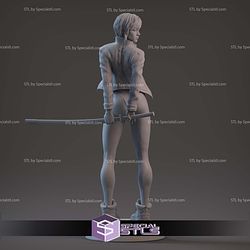 Katana Girl Sexy Digital STL Files