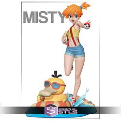 Misty Psyduck Pokemon Digital STL Files