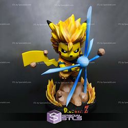 Pikachu Goku SSJ3 Digital STL Files