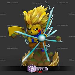 Pikachu Goku SSJ3 Digital STL Files