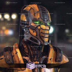 Mortal kombat Cyrax Bust Digital STL Files