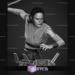 Rey Jedi Bust Digital STL Files