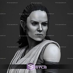 Rey Jedi Portrait Bust Digital STL Files