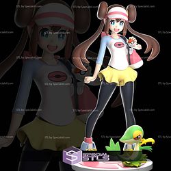 Rosa and Snivy Pokemon Digital STL Files