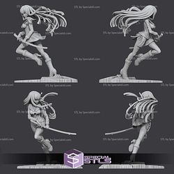 Saeko Busujima in Action Digital STL Files