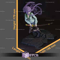 Saeko Busujima in Action Digital STL Files