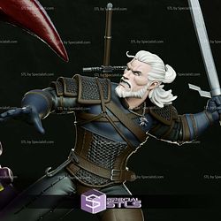 The Witcher Geralt vs Tentacle Digital STL Files