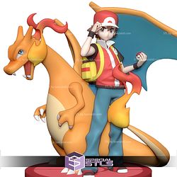 Trainer Red Pokemon Digital STL Files