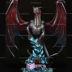 Uranos the Silver Shadow Dragon STL Miniatures