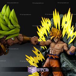 Broly Attack Goku Diorama Digital STL Files