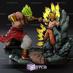 Broly Attack Goku Diorama Digital STL Files