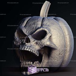 Halloween Pumpkin Skull Head Dice Tower Digital STL Files