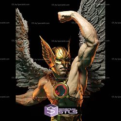 Hawkman Jump Pose Digital STL Files