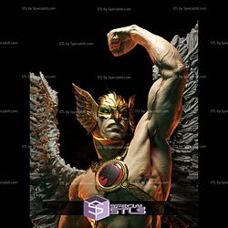 Hawkman Jump Pose Digital STL Files