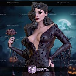 Morticia Addams Spooky Waifu Digital STL Files