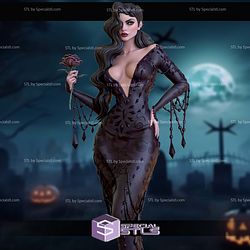 Morticia Addams Spooky Waifu Digital STL Files