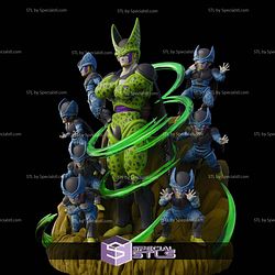 Perfect Cell and Cell Jr Diorama Digital STL Files