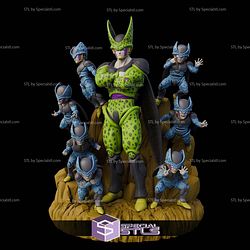 Perfect Cell and Cell Jr Diorama Digital STL Files