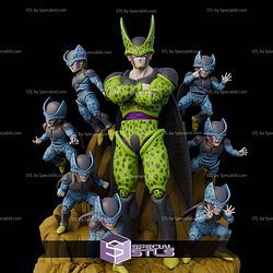 Perfect Cell and Cell Jr Diorama Digital STL Files