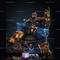 Thanos The Conqueror on Throne Digital STL Files