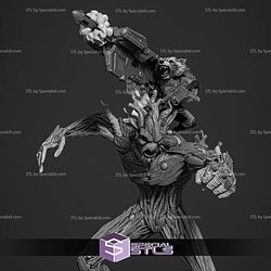 Groot and Rocket Diorama Comic Version Digital STL Files