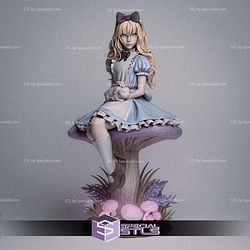 Alice in wonderland Beautiful Version STL Printer Files