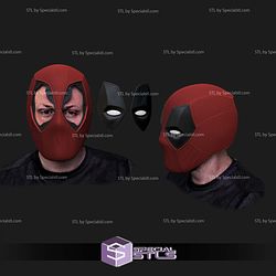 Cosplay STL Files Deadpool Helmet Deadpool 3 Another Version