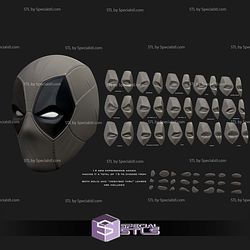 Cosplay STL Files Deadpool Helmet Deadpool 3 Another Version