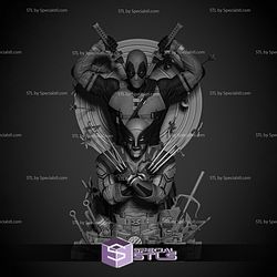 Deadpool and Wolverine 2024 Bust Diorama STL Printer Files