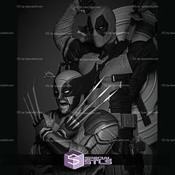 Deadpool and Wolverine 2024 Bust Diorama STL Printer Files