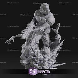 Doomguy in Battle STL Printer Files