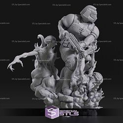 Doomguy in Battle STL Printer Files