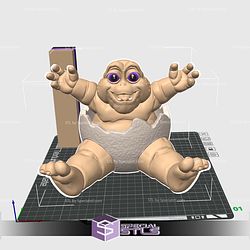 90s Show Dinosaurs Baby Sinclair Color 3D Print