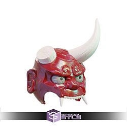 Cosplay STL Files Akuma Mask Street Fighter