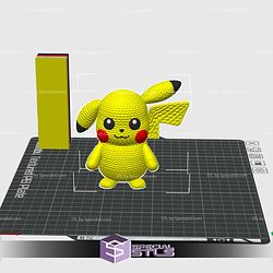 Crochet Pikachu Color 3D Print