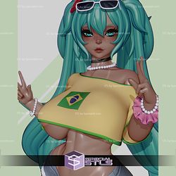 Miku Brazil Outfit Digital STL Files