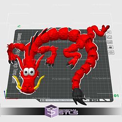 Mushu Dragon Color 3D Print