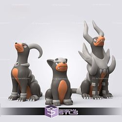 Super Basic Pokemon STL - Houndour Evolution