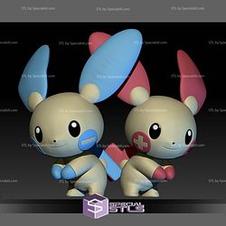 Super Basic Pokemon STL - Plusle and Minun